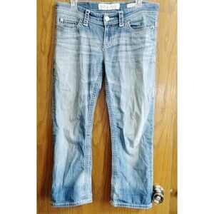 BKE Womens Sz 29 Jeans PAYTON Denim Blue Low Rise L24.5" Cropped